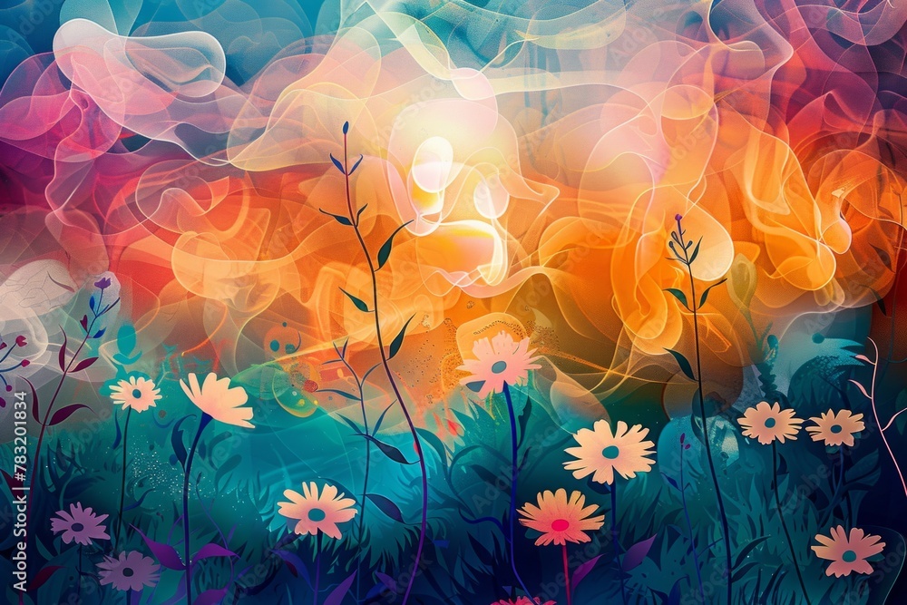 Abstract background for Wildflower Week Abstract background for Wildflower Week