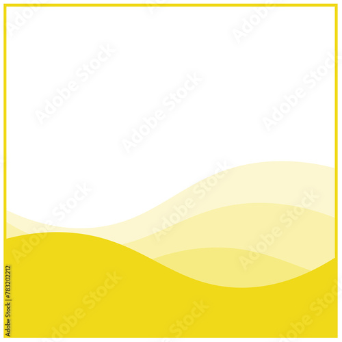 yellow square frame bottom bar wave