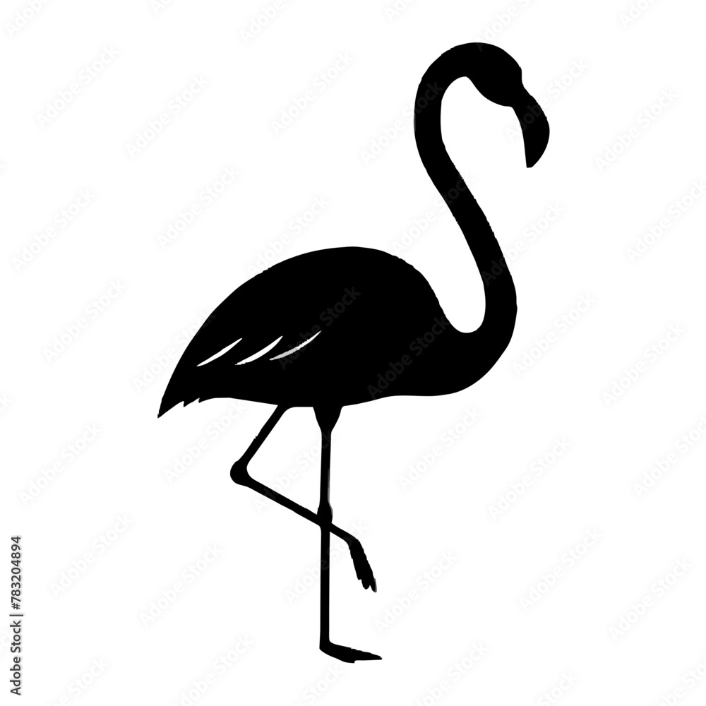 Fototapeta premium Flamingo silhouette. Vector illustration 
