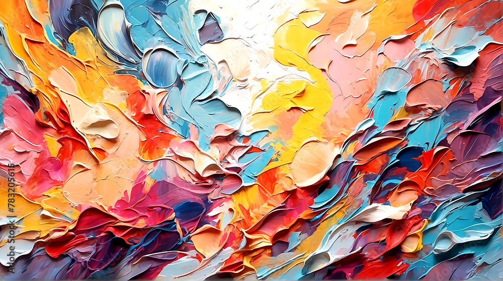 Abstract painting with vibrant colors . Fantasy concept , Illustration painting Abstract painting with vibrant colors . Fantasy concept , Illustration painting