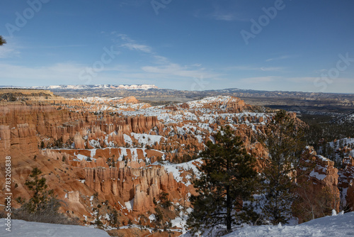 Mountains and snow peaks in the nevada and utah valleys photo