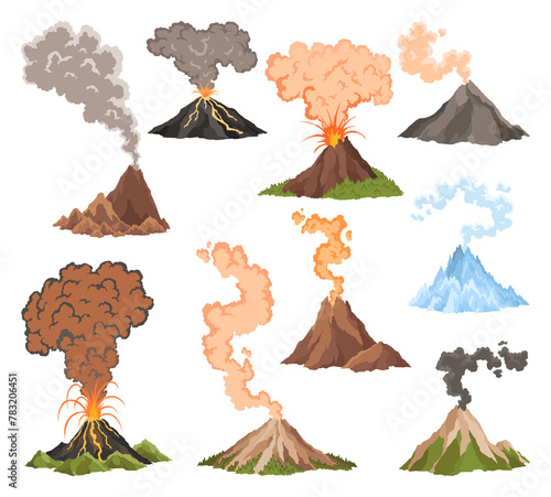 Obraz na płótnie Volcano icons