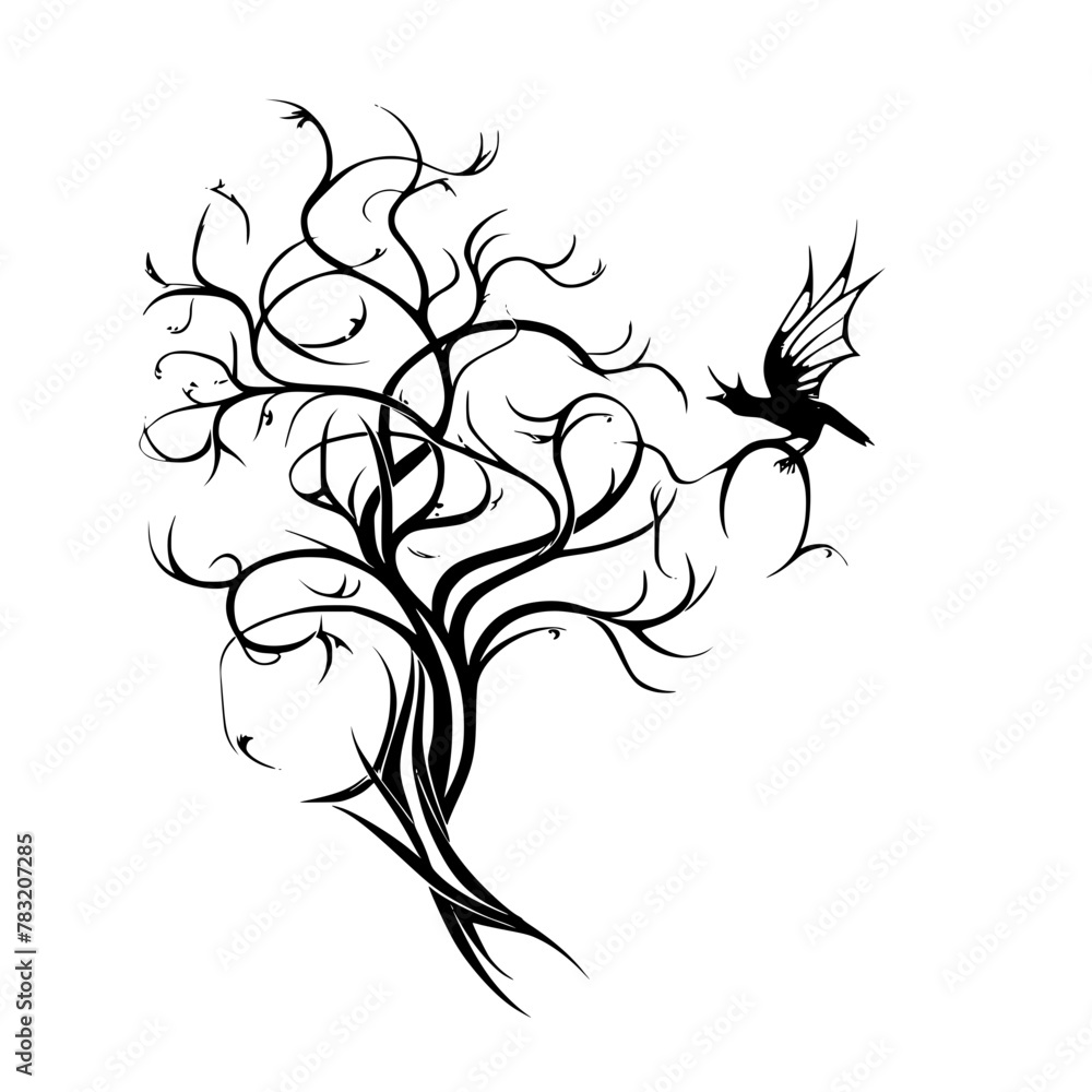 Obraz premium silhouette of a tree