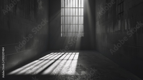 Solitary Confinement Cell Casting Shadows of Isolation