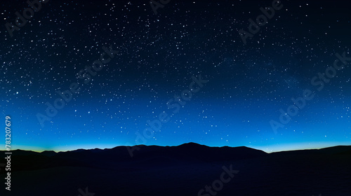 Nuit Étoilée : Illustration d'un Paysage Nocturne avec la Voie Lactée photo