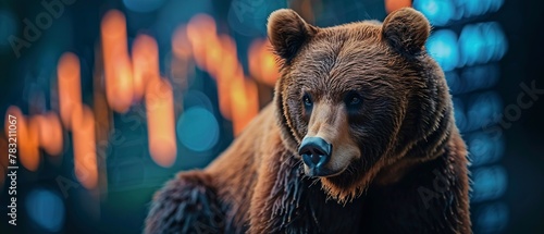 Bear market downturn chart, sharp decline, caution, detailed analysis, strategic view