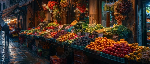 The market in Venice, Italy, where vegetables are sold