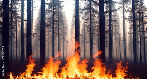 Forest Fire in the Woods