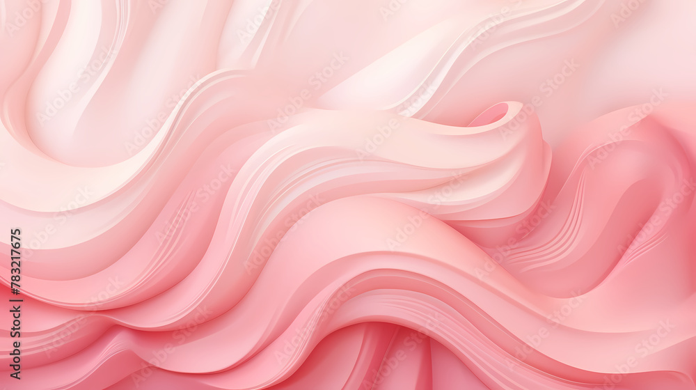 Obraz premium Soft Pink Waves Abstract Artwork