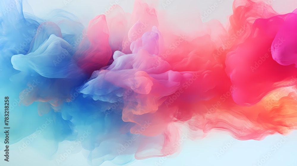 Fototapeta premium Multicolored Abstract Watercolor Blends in Soft Motion