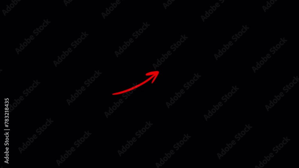Red arrow Animation, red Animated Hand Arrow Curve isolated on black Background, Hand Drawn Doodle Arrow Animation, Red arrow Animation, red Animated Hand Arrow Curve isolated on black Background, Hand Drawn Doodle Arrow Animation,