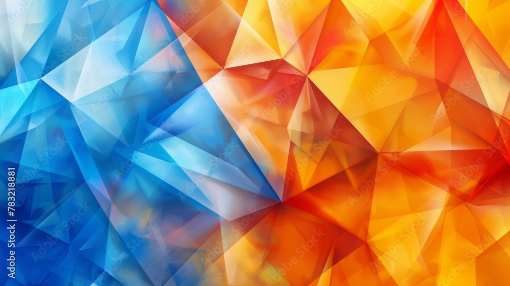 background with Triangle pattern abstract style in blue and orange Vibrant Colors vector design background with Triangle pattern abstract style in blue and orange Vibrant Colors vector design