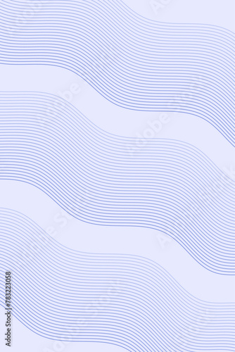 Abstract background with waves for banner. Standart poster size. Vector background with lines. Element for design. Blue gradient. Brochure, booklet. Summer, spring. Water, ocean