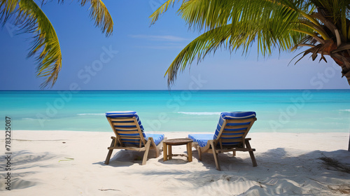 beach with trees and sky. © Shades3d