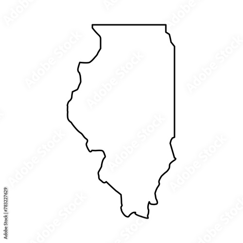Illinois outline map