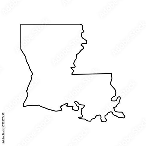 Louisiana outline map