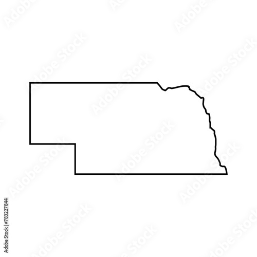 Nebraska outline map photo