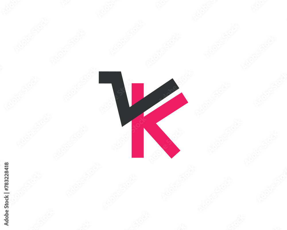 initial letter VK modern logo design template initial letter VK modern logo design template