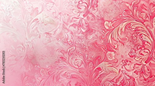 bright pink drawing paper, gradient barely visable exquisite ornate patterns