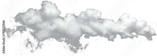 clean white cloud on transparent background