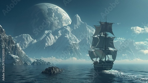 Pirates and adventures imagined on the high seas of alien planets surveyed by an exoplanet surveyor