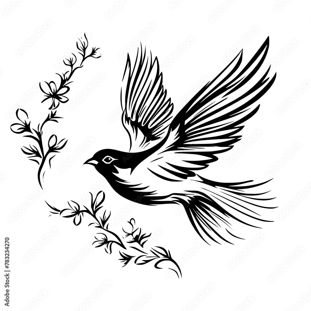 Fototapeta premium illustration of a bird