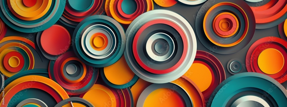 Circles and rings geometric backgrounds Circles and rings geometric backgrounds