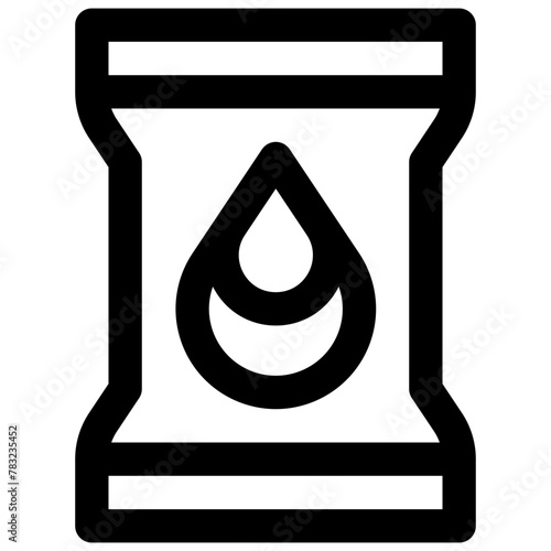 Water soluble packaging. Editable vector icon.