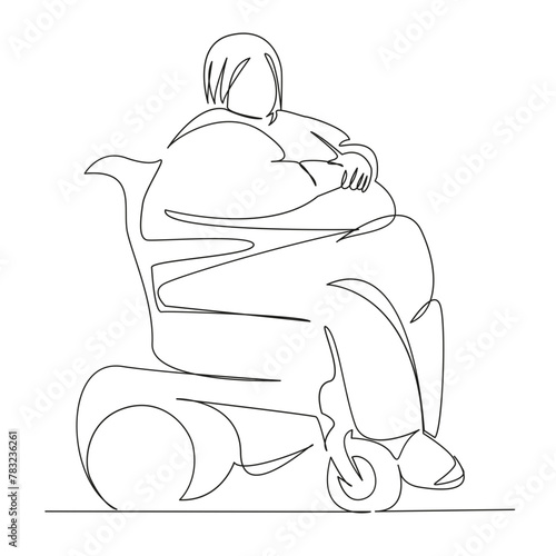 fat woman in a wheelchair