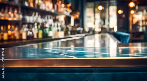 Wallpaper Mural Blur shot of classic luxury counter bar drink.cocktail bartender with  light gold bokeh background.beverage concepts Torontodigital.ca