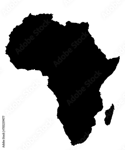 map of africa continent isolated photo