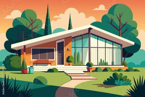 tiny midcentury modern house