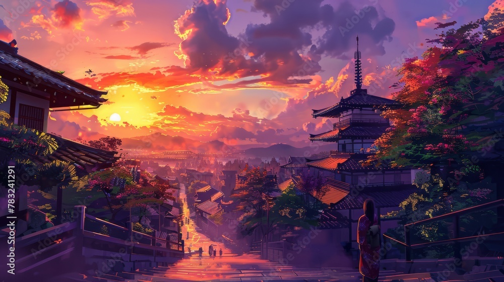 Serene Lofi Vibes: Captivating Landscape Painting with Relaxing Atmosphere Serene Lofi Vibes: Captivating Landscape Painting with Relaxing Atmosphere