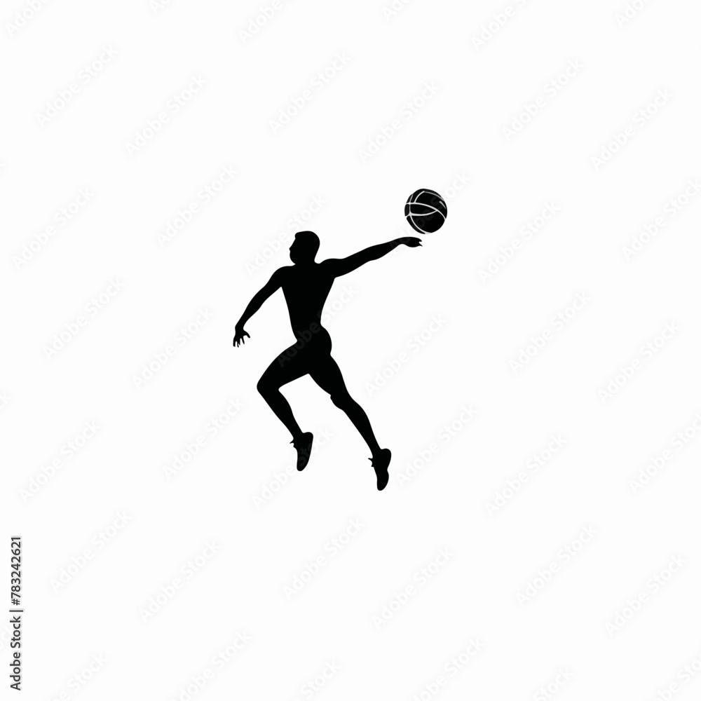 silhouette of a basketball player