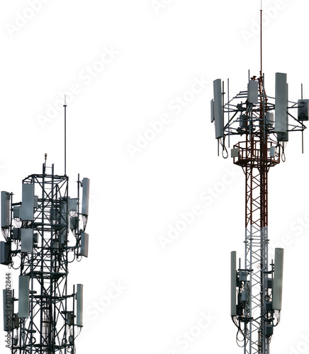 mobile phone 5G tower isolated photo