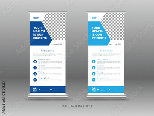 Vector modern and professional medical Rollup banner design