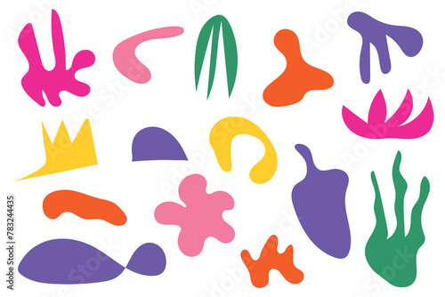 Vector modern hand drawn set with abstract elements. Design creation kit.