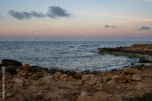 Rocky bay of the Mediterranean sea, Sicily, Italy