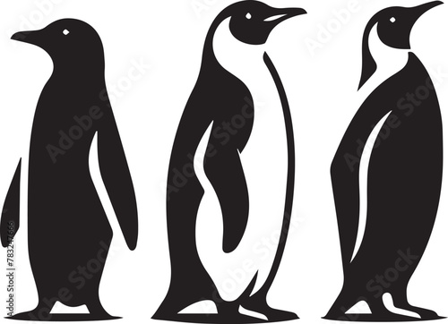 simple silhouette of penguin 
