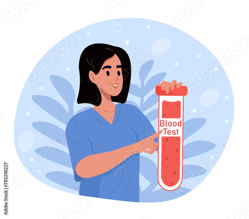 World Thalassemia day A laboratory technician holds a blood sample for thalassemia.