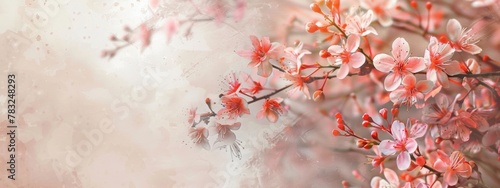 empty space for large text . Use soft colors and small flowers photo