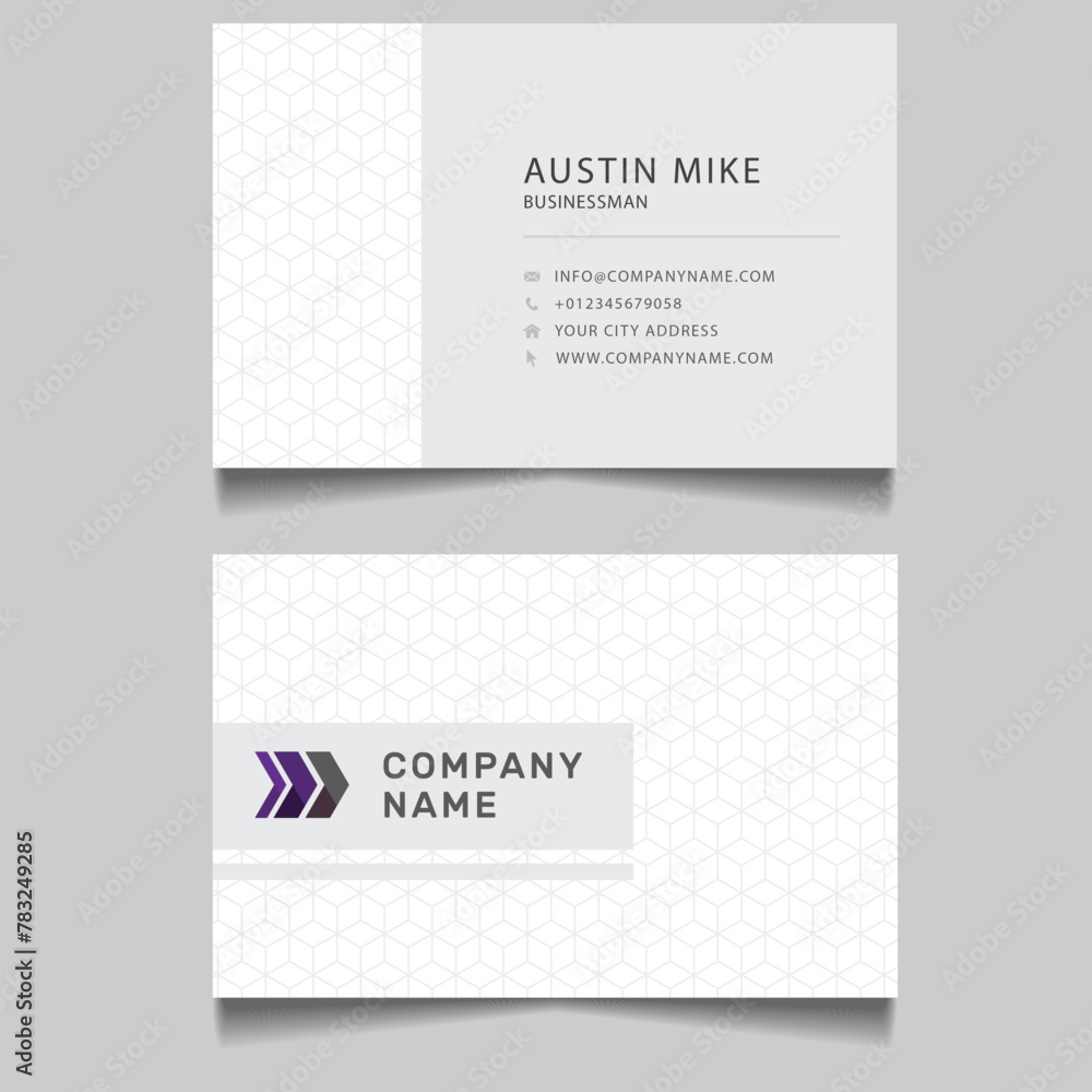 Business card design template, Clean professional business card design, visiting card elegant design 
