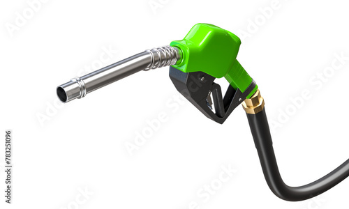 Green fuel nozzle isolated on white © tiero