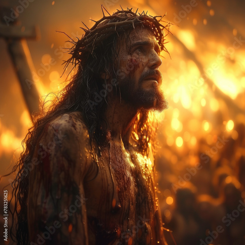 Jesus supplicating to God