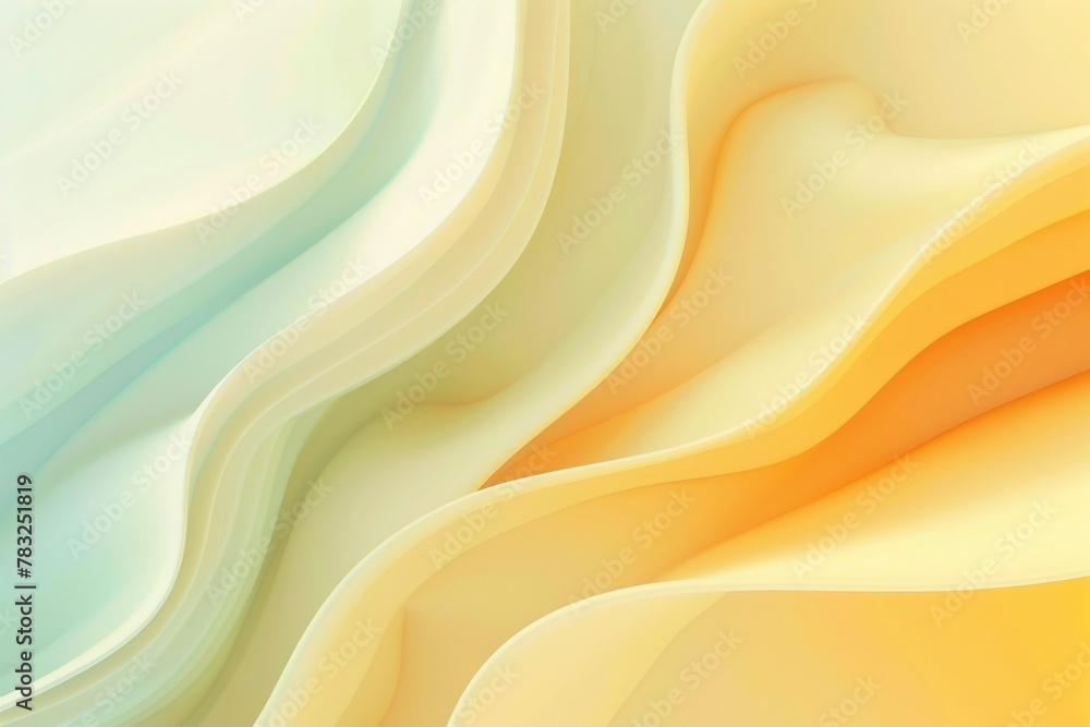 Abstract background with soft curves and waves in pastel yellow to green gradient Abstract background with soft curves and waves in pastel yellow to green gradient