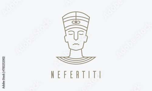 Minimalist Nefertiti Logo - Ancient Egyptian Inspired Design