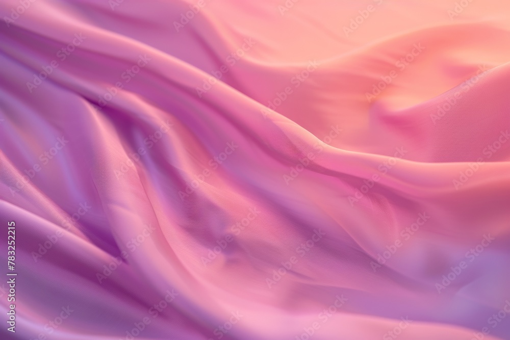 Fototapeta premium Abstract flowing pastel pink and purple silk fabric, giving it a sense of movement and fluidity