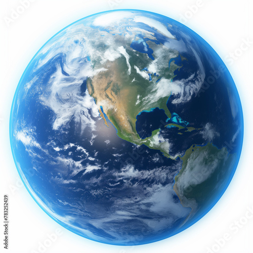 Planeta terra no fundo branco - Ilustração