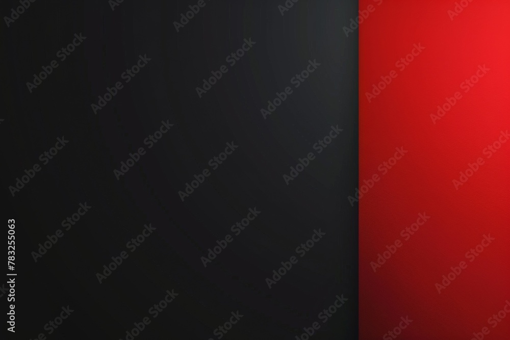 Black and red background with vertical separator and copy space for text