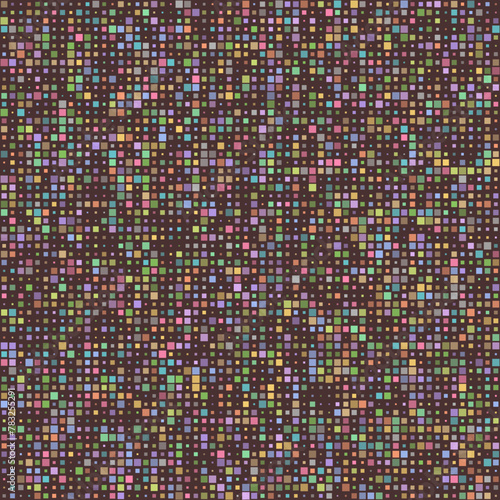 Geometric shapes composition. Squares in multiple colors. Earthy, muted shades with a contrasting background. Pretty vector illustration.